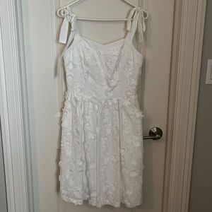 Gal Meets Glam white floral textured dress